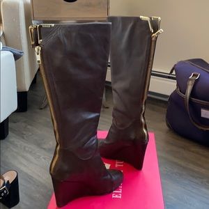 Elaine Turner wedge high boots